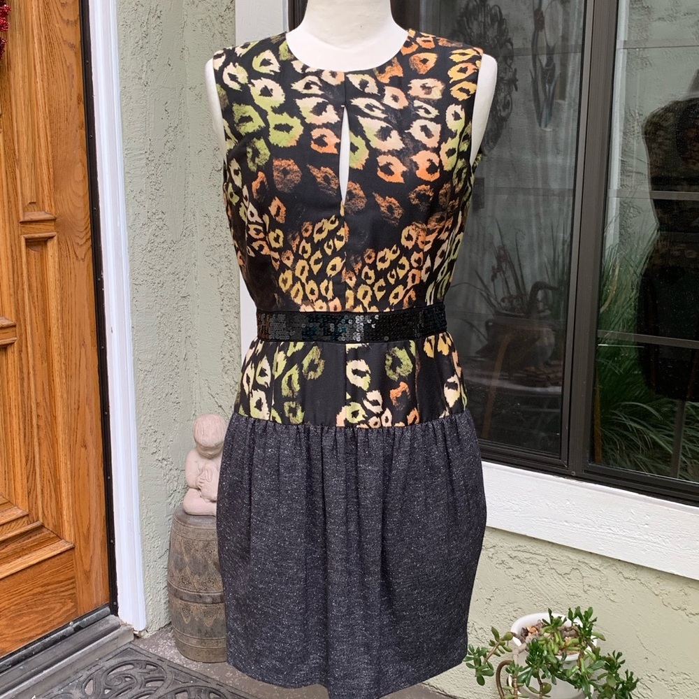 RACHEL by RACHEL ROY Dress Animal Sequin Waist 6